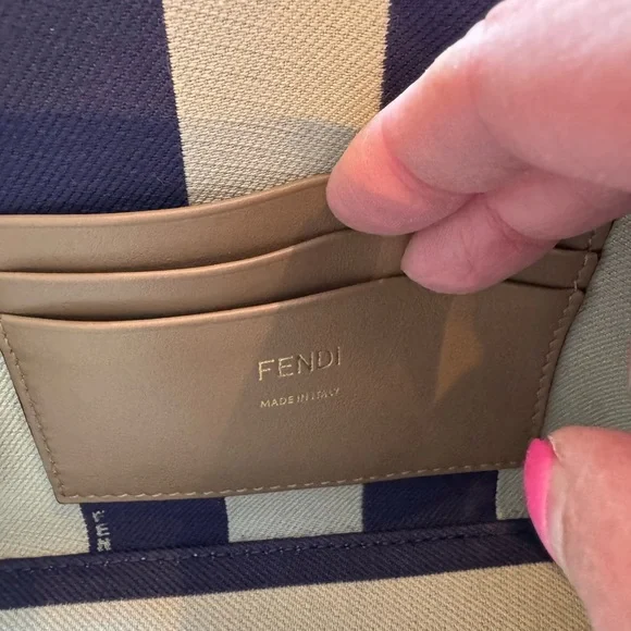 Fendi Baguette Blue and White Crossbody Bag with Iconic Monogram - Picture 11 of 12